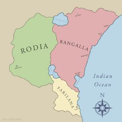 Bangalla Political Map