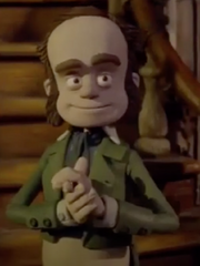 Charles Darwin doing his ratty smile, while being black-listed by Scarf