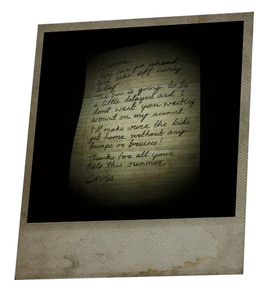 Letter to camp nurse