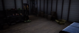 Emma and Jacob in the store room