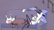 S7E11.027 Mordecai and Rigby Sleeping with Chinese Food