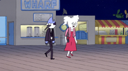 S5E37.118 Mordecai and CJ Walking Down the Waterfont