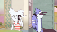 S6E28.005 Mordecai and CJ Talking on the Phone 01