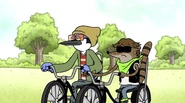 One of Mordecai's outfits from "Cool Bikes"