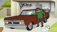 S7E27.036 Sherm Washing His Car