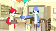 Mordecai giving Margaret Balloons