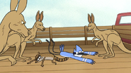 S6E13.149 Mordecai and Rigby Knocked on the Ground