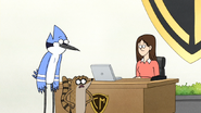 S7E07.081 Mordecai and Rigby Talking to the Secretary