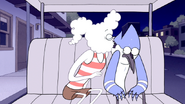 S6E01.021 CJ Kissing Mordecai on the Cheek