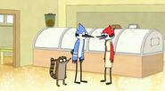 S3E25 Margaret greets Mordecai and Rigby