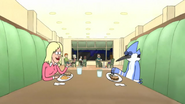 S3E25 Mordecai on a date with a blonde woman