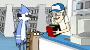 S3E34.003 Dave Looking at the Mordecai and Rigby's Movies