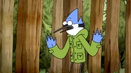 Mordecai's outfit in "Camping Can Be Cool"