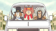 S5E12.157 The Thanksgiving Gang Driving Away