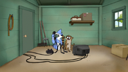 S4E20.081 Mordecai and Rigby Hears Benson Banging on the Door