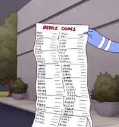 S6E16.157 List of Device Codes 01