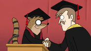 S7E36.364 Rigby and Principal Dean Shaking Hands