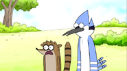 S4E06.052 Mordecai And Rigby Shocked To See Muscle Man's Bald Spot