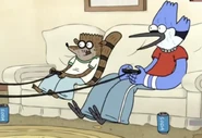 Mordecai as an 11-12 year old in the flashback at the beginning of "Silver Dude", and during a flashback in "Birthday Gift"