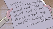 S8E19.356 Shannon's Note