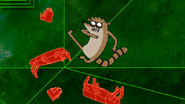 S7E06.244 Rigby Kicking a Bug's Head Off