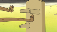 S7E06.122 Rigby Practicing on the Board Dummy 01