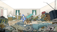 S3E34.074 Mordecai and Rigby Cleaning Their Room