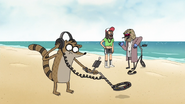 S7E01.110 Rigby Using a Metal Detector