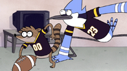 S6E13.009 Mordecai and Rigby Playing Football