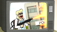 S6E24.049 Carter with a Flamethrower