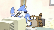 S3E25 Mordecai tells Rigby he made him sound like a dork