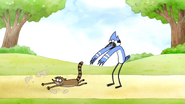 S6E11.107 Mordecai Throwing Rigby Off Him