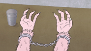 S7E09.167 Werewolf Pops Seeing He is Wearing Handcuffs