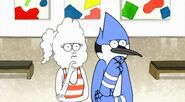 S3E25 Mordecai and CJ nodding at the painting