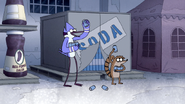 S4E36.191 Mordecai and Rigby Holding Cans of Soda