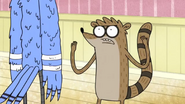 S3E25 Rigby is sick of seeing Mordecai like this