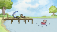 S7E09.040 Mordecai and Rigby Throwing Soda in the Cooler