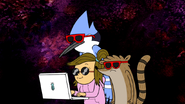 S5E09.028 Mordecai, Rigby, and Eileen Wearing Shades Sunglasses 01