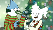 Mordecai's outfit at Eileen's Christmas party in "Merry Christmas Mordecai"