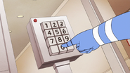 S8E16.164 Mordecai Inputing the Bed Code Numbers