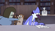 S4E30.118 Mordecai Filling Out a Library Card Application