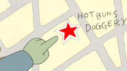S4E34.039 Hot Buns Doggery on the Map