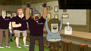 S5E12.299 Muscle Man and Hi-Five Cheering