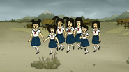 S6E04.263 A Group of School Girls Skipping