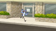 S6E11.093 Mordecai Waving at CJ While Jogging