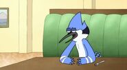 S3E25 Mordecai admits he's been depressed and his friend talked him into doing this