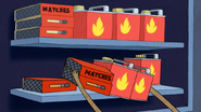 S4E26.158 Rigby Grabbing Matches and Flammable Liquids