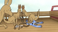 S6E13.150 Mad Kangaroos Crushing Mordecai and Rigby