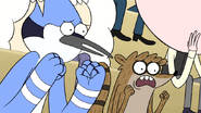 S7E19.171 Mordecai and Rigby Watching Benson Suffer