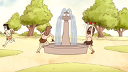 S4E17.175 Caveman Pulling a Fish out of the Fountain